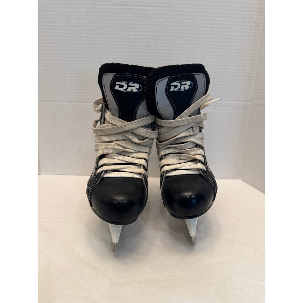 DR F200 Youth Ice Hockey Skates Size 11 Black/Gray/White Lace-Up (Viper Blades)